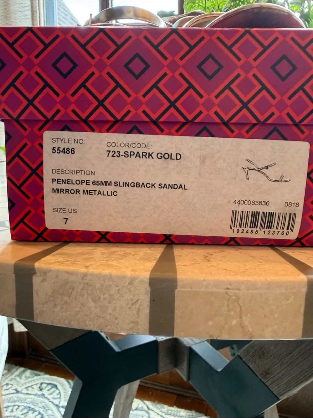 ⭐️ Tory Burch Penelope 65MM Slingback Sandals Mirror Metallic